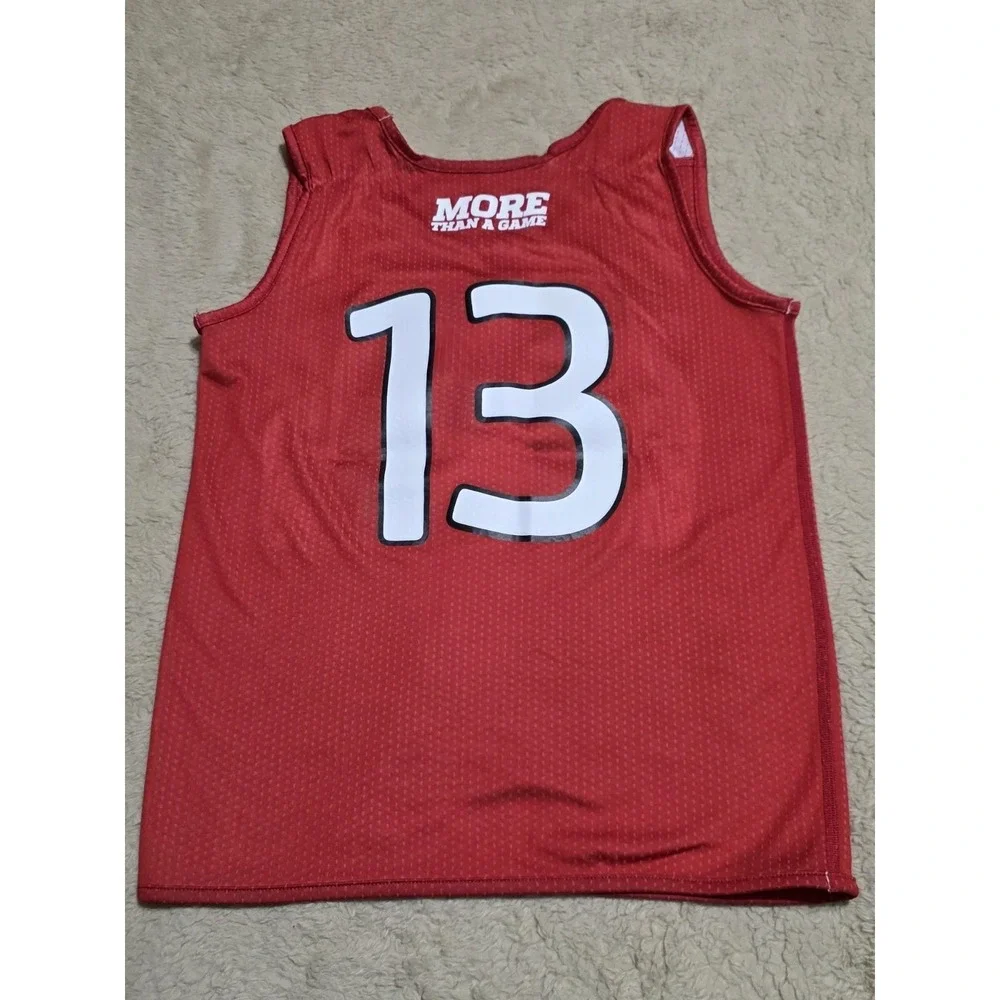 Score Reversible Basketball Jersey Youth YS Red White Stars #13 Mesh Tank Top